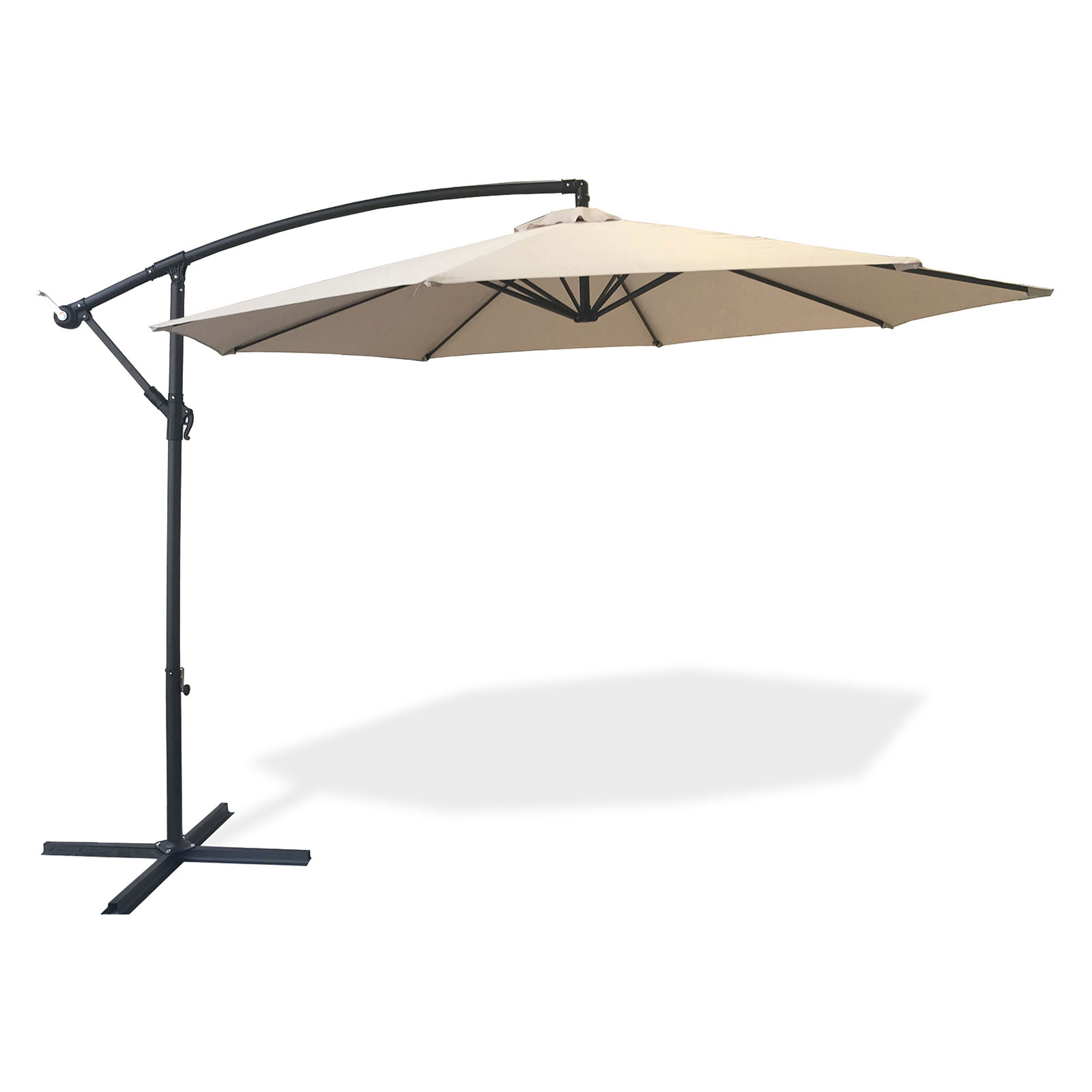 Durven Ijzig koolstof Parasol round 3m | FDZN 5103 | Fieldmann